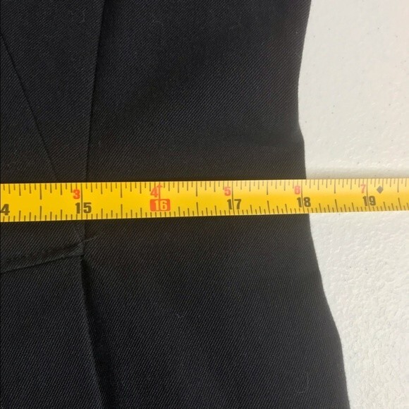 Ann Taylor Black Blazer Jacket Storm Flap Back Pleat Button Vent Women's Size 10 - Picture 9 of 15